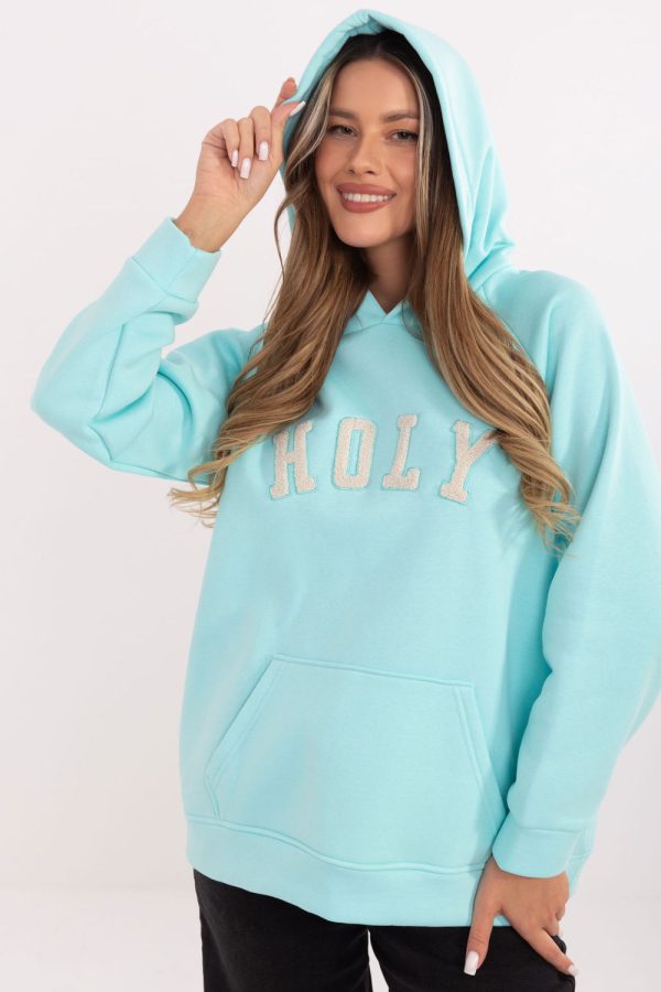 Green Sweatshirt in Sweatshirts For Women with Cotton and Spandex