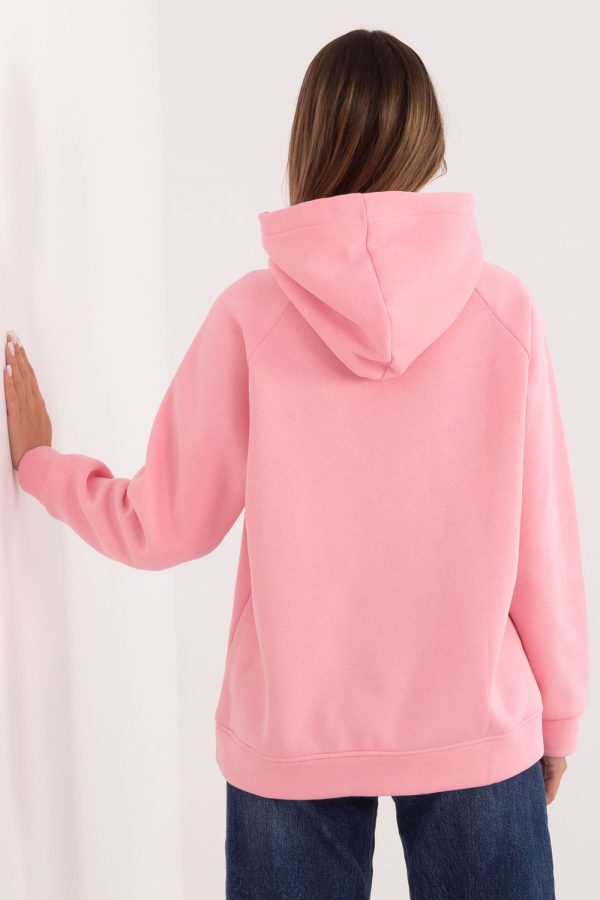 Pink Sweatshirt in Sweatshirts For Women with Cotton and Spandex