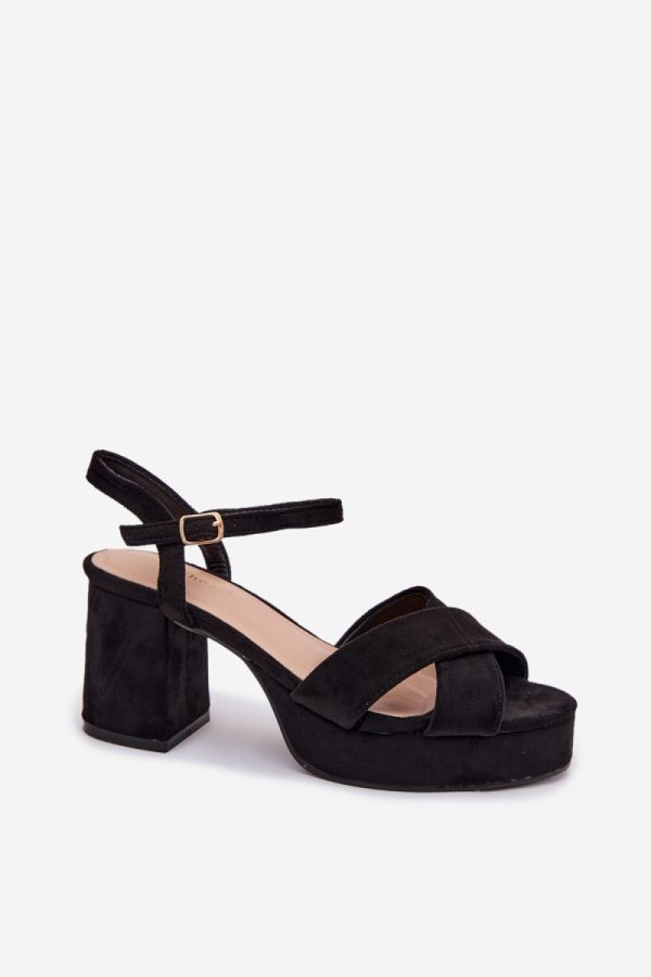 black Heel sandals model 226332 Step in style