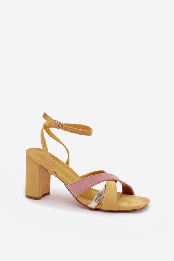yellow Heel sandals model 226336 Step in style