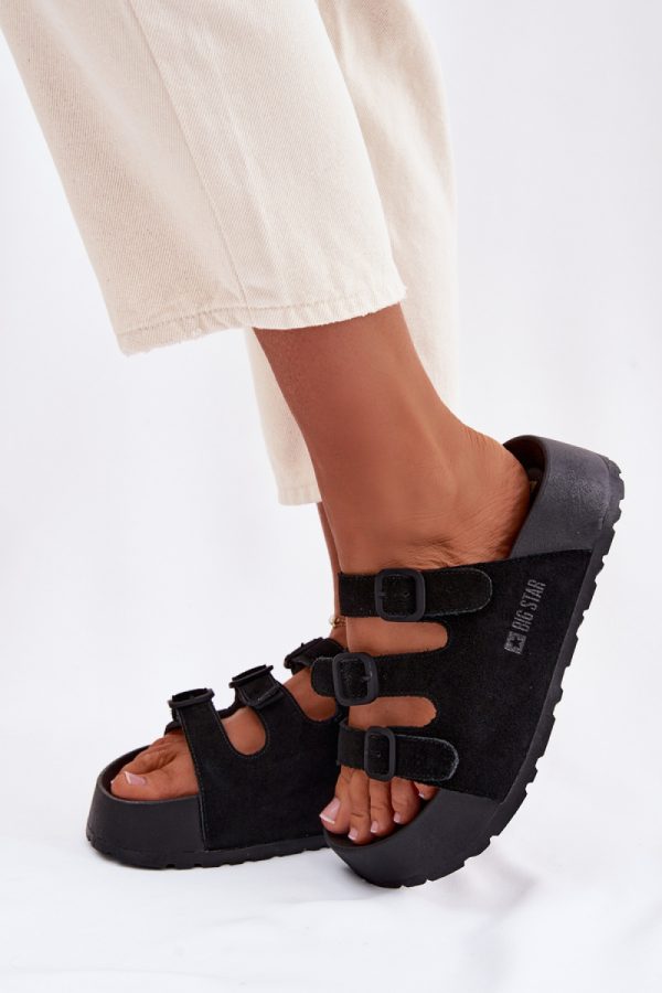 black Platform sandals model 226347 Step in style