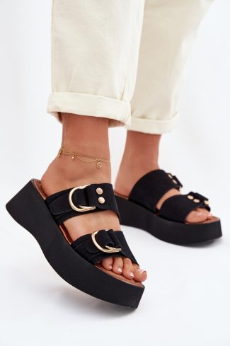 black Platform sandals model 226359 Step in style