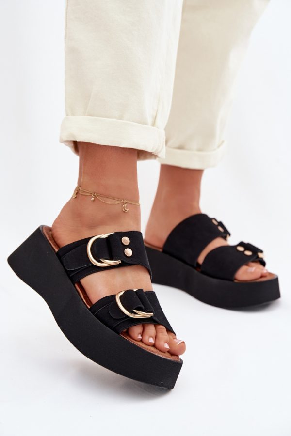 black Platform sandals model 226359 Step in style