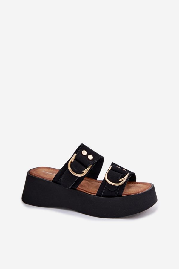 black Platform sandals model 226359 Step in style