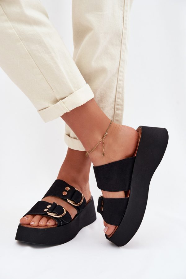 black Platform sandals model 226359 Step in style