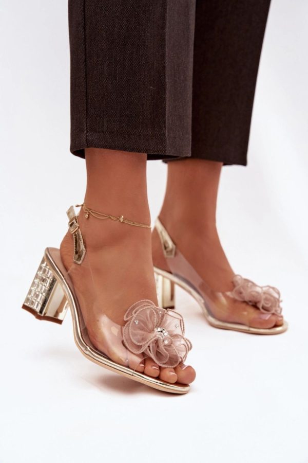 yellow Heel sandals model 226339 Step in style
