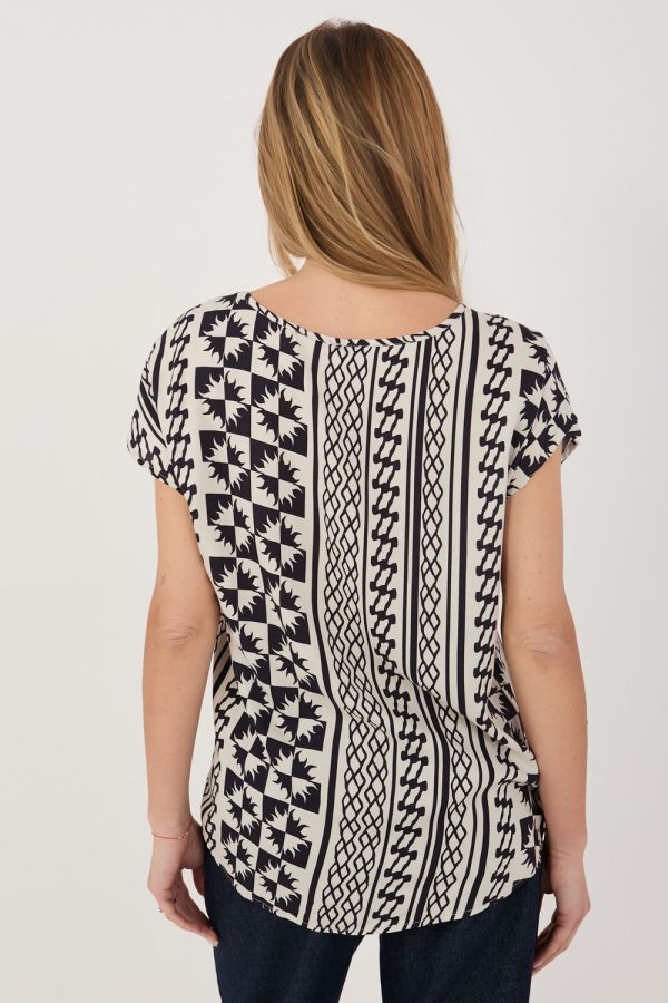 Navy Blue Blouse in Women`s Blouses, Tunics with Viscose