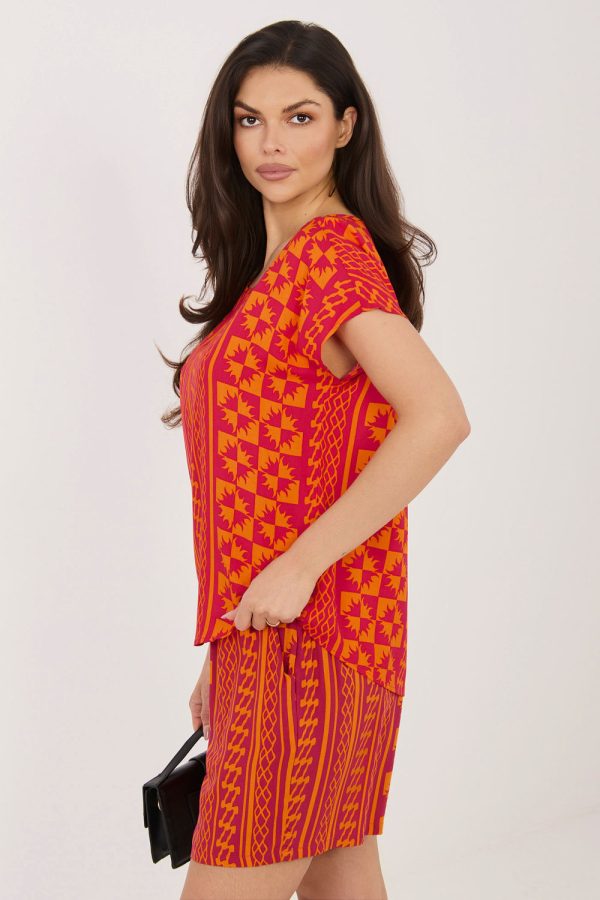 Orange Blouse in Women`s Blouses, Tunics with Viscose