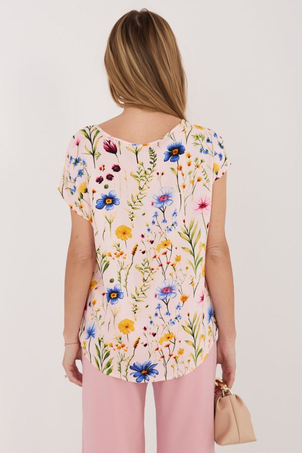 Pink Blouse in Women`s Blouses, Tunics with Viscose