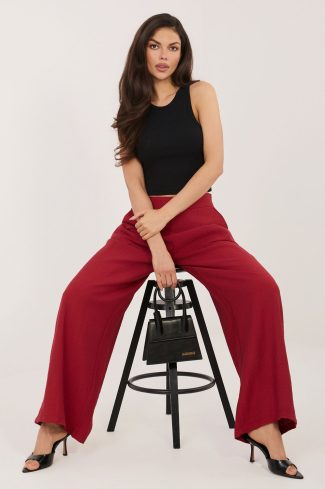 Red Women's Pants in Pants, Trousers, Shorts with Polyamide and Viscose
