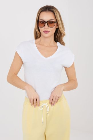 White T-shirt in Women`s Tops, T-shirts, Singlets with Cotton and Modal