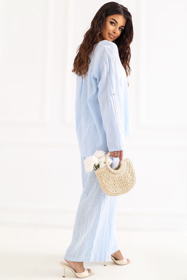 blue Women trousers model 226444 Italy Moda