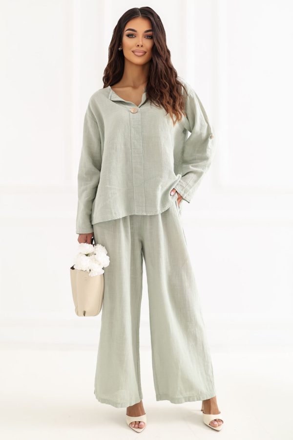 green Women trousers model 226445 Italy Moda