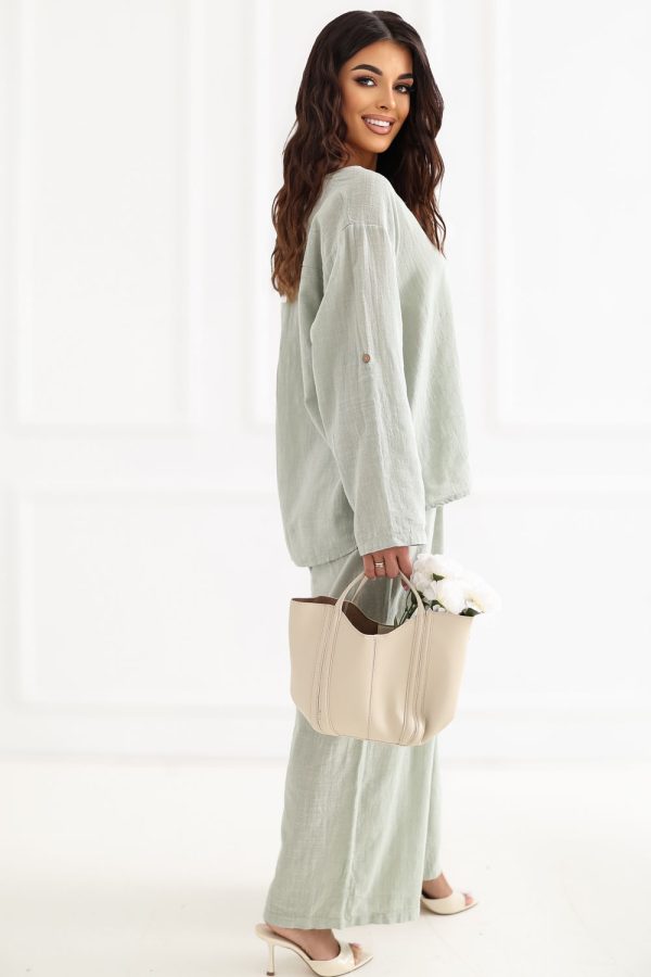 green Women trousers model 226445 Italy Moda