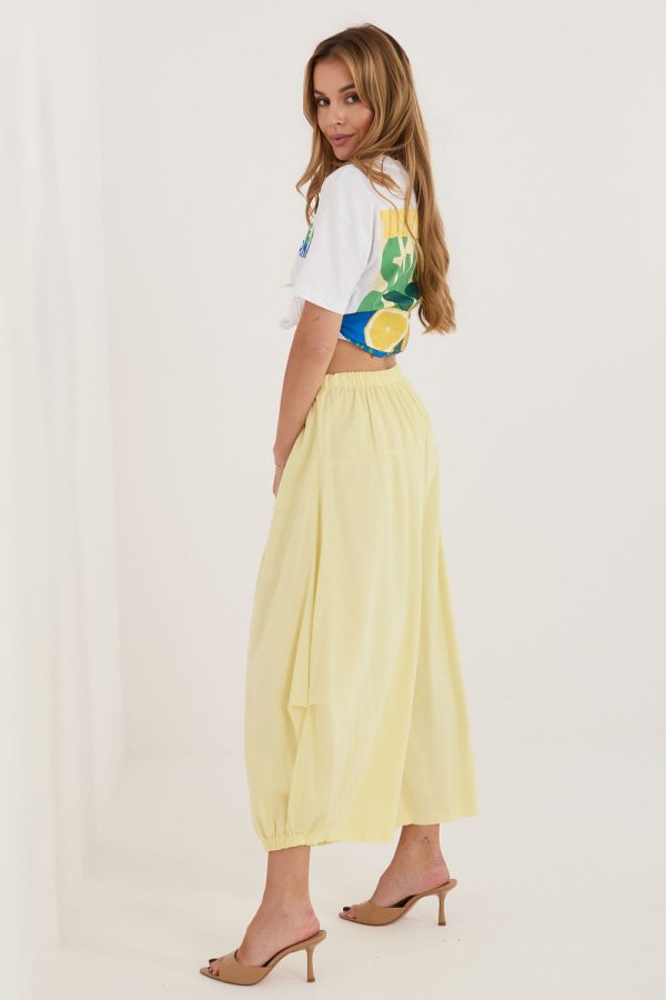 Yellow Corduroy Trousers in Pants, Trousers, Shorts with Cotton