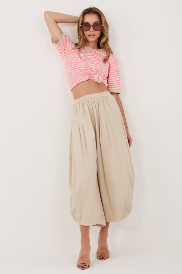 Beige Corduroy Trousers in Pants, Trousers, Shorts with Cotton