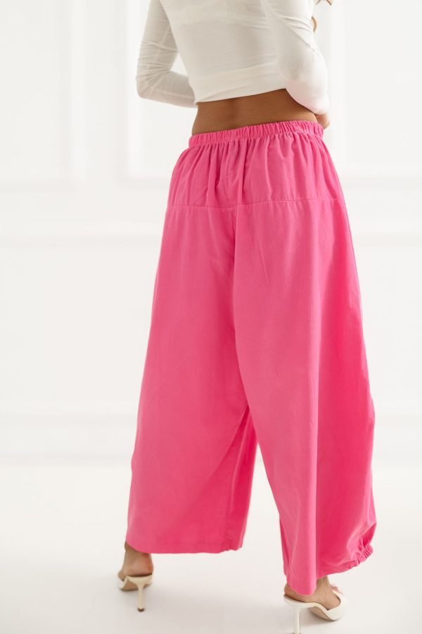 Pink Corduroy Trousers in Pants, Trousers, Shorts with Cotton
