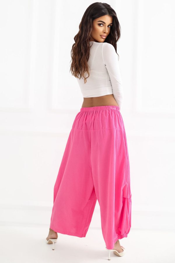 Pink Corduroy Trousers in Pants, Trousers, Shorts with Cotton