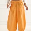 Orange Corduroy Trousers in Pants, Trousers, Shorts with Cotton