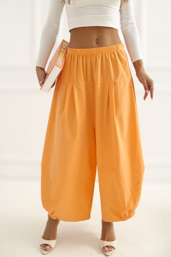 Orange Corduroy Trousers in Pants, Trousers, Shorts with Cotton