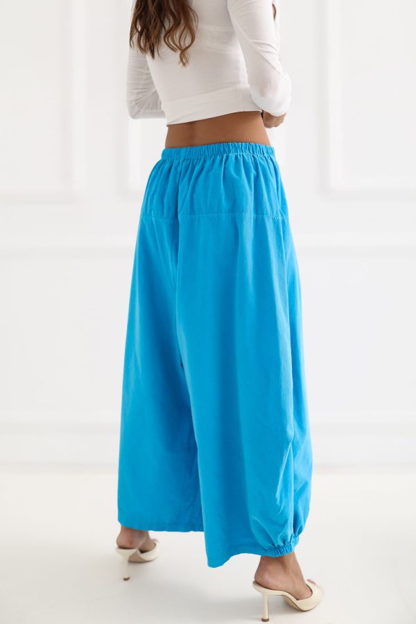 Blue Corduroy Trousers in Pants, Trousers, Shorts with Cotton