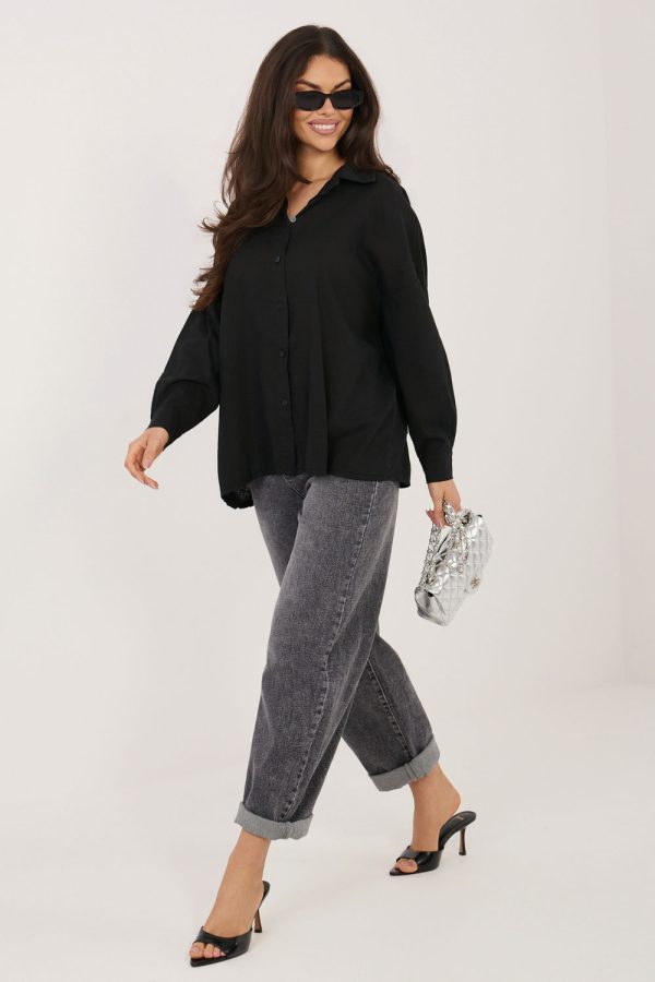 black Long sleeve shirt model 226476 Italy Moda