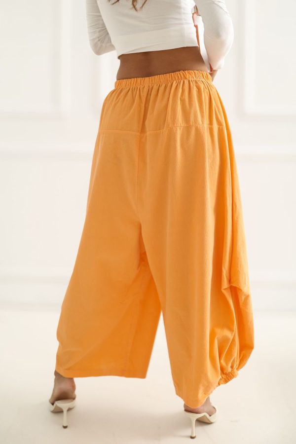 Orange Corduroy Trousers in Pants, Trousers, Shorts with Cotton