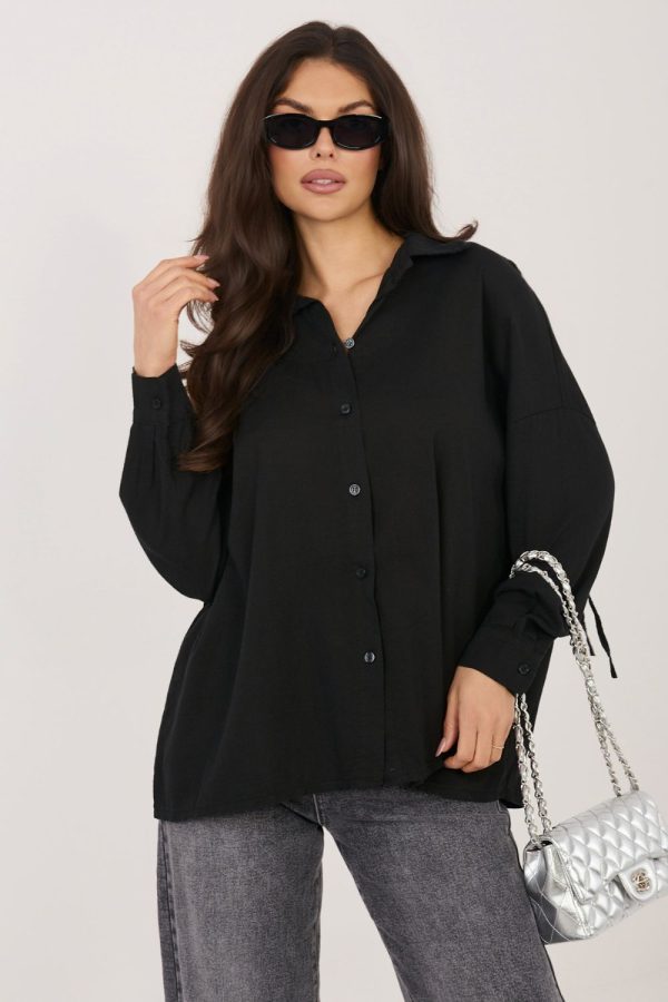 black Long sleeve shirt model 226476 Italy Moda