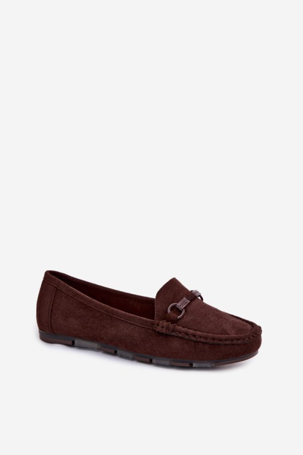 Brown Mocassin in Moccasins, Loafers with Fabric, Footbed and Upper Height