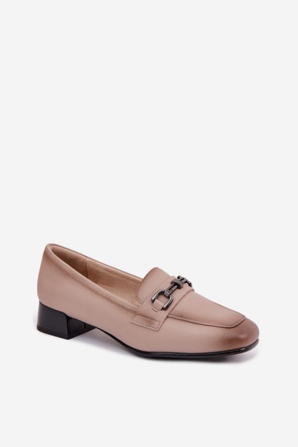 Beige Heeled Low Shoes in Women`s Ankle Boots & Booties with Fabric, Footbed and Heel Height