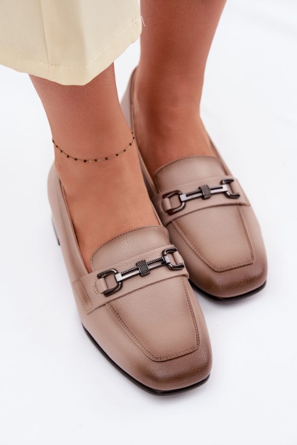 Beige Heeled Low Shoes in Women`s Ankle Boots & Booties with Fabric, Footbed and Heel Height