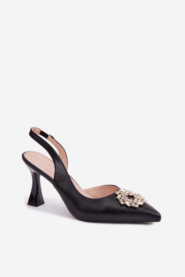 black Heel sandals model 226501 Step in style