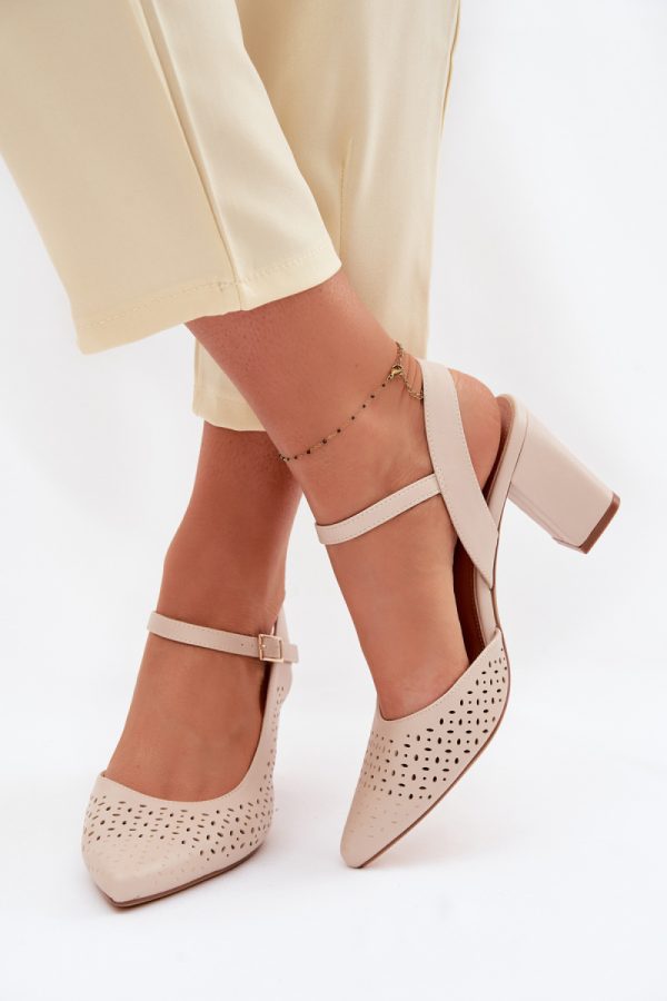 beige Heel sandals model 226504 Step in style