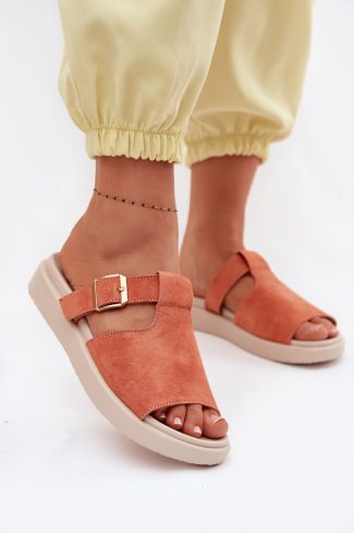 orange Platform sandals model 226520 Step in style