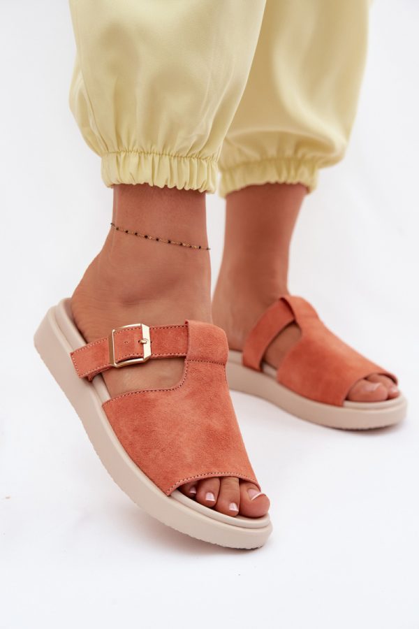 orange Platform sandals model 226520 Step in style