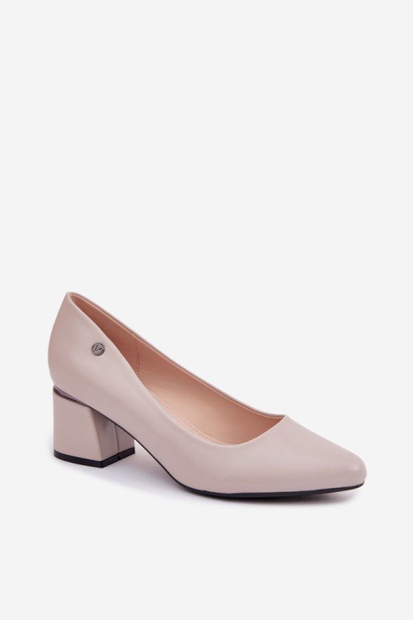 grey Block heel pumps model 226542 Step in style