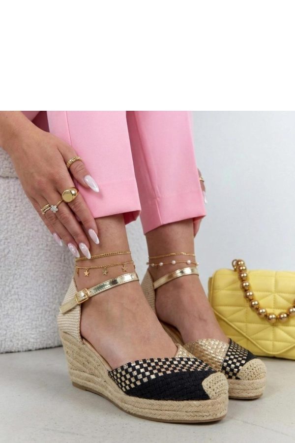 Black Buskin in Sandals & Flip-Flops For Women with Fabric, Footbed and Heel Height