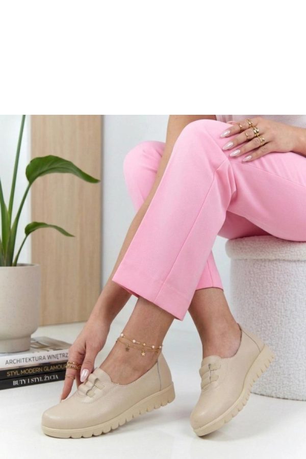 Beige Half Shoes....Fabric, Footbed and Heel Height
