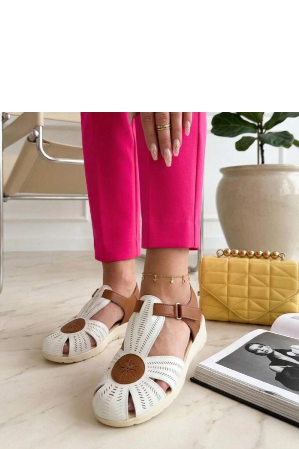 White Sandals...Fabric, Footbed and Heel Height