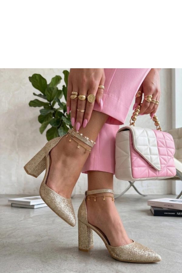 Yellow Block Heel Pumps.Fabric, Footbed and Heel Height