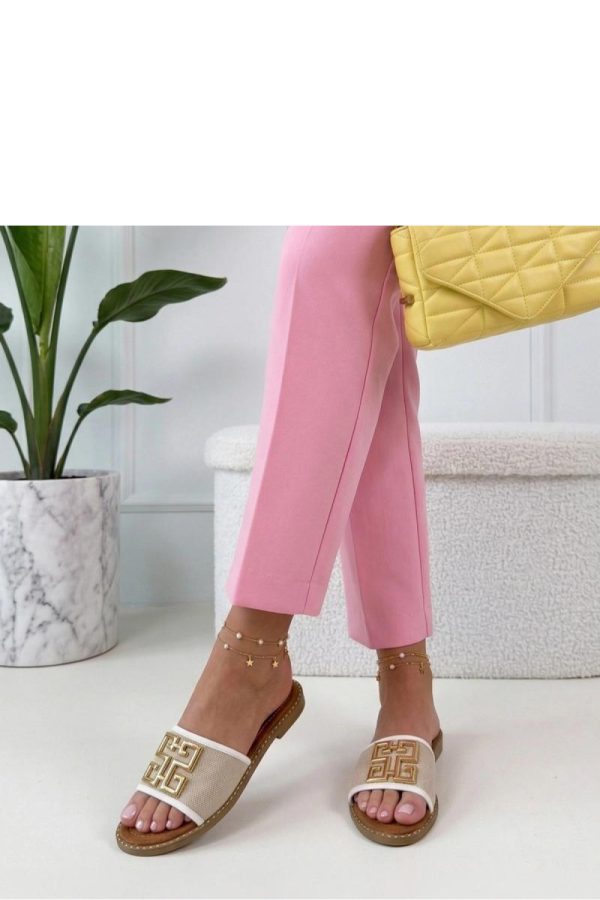 White Flip-flops in Sandals & Flip-Flops For Women with Fabric and Heel Height
