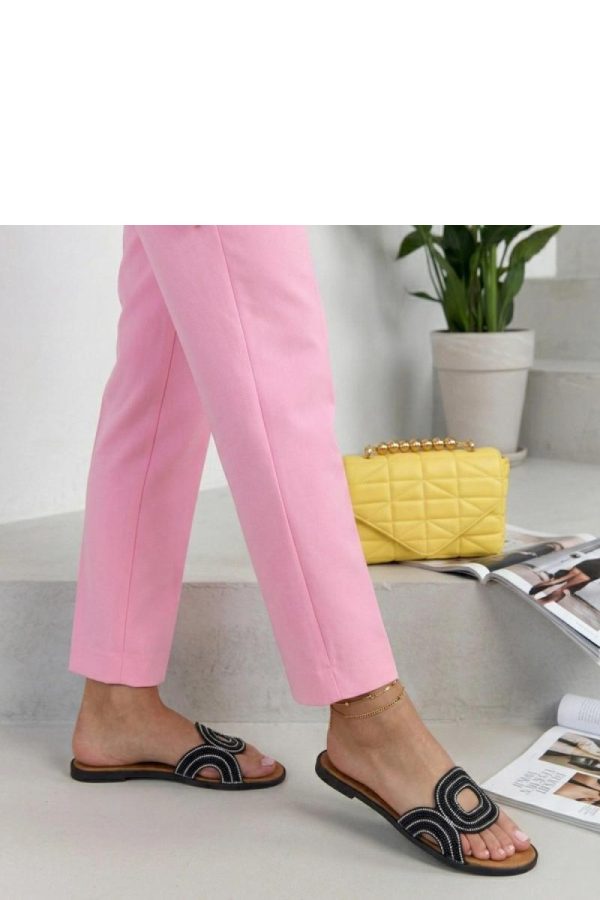 Black Flip-flops in Sandals & Flip-Flops For Women with Fabric and Heel Height