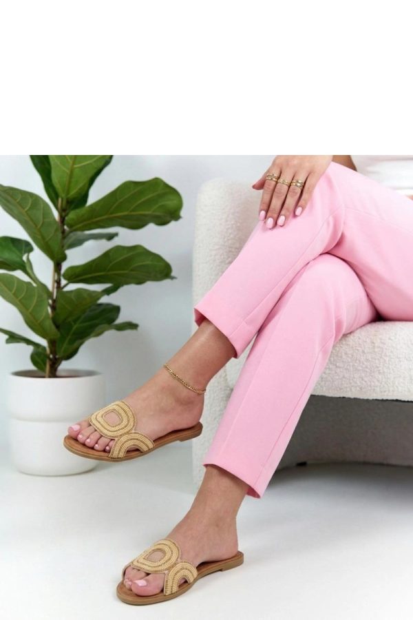 Beige Flip-flops...Fabric and Heel Height
