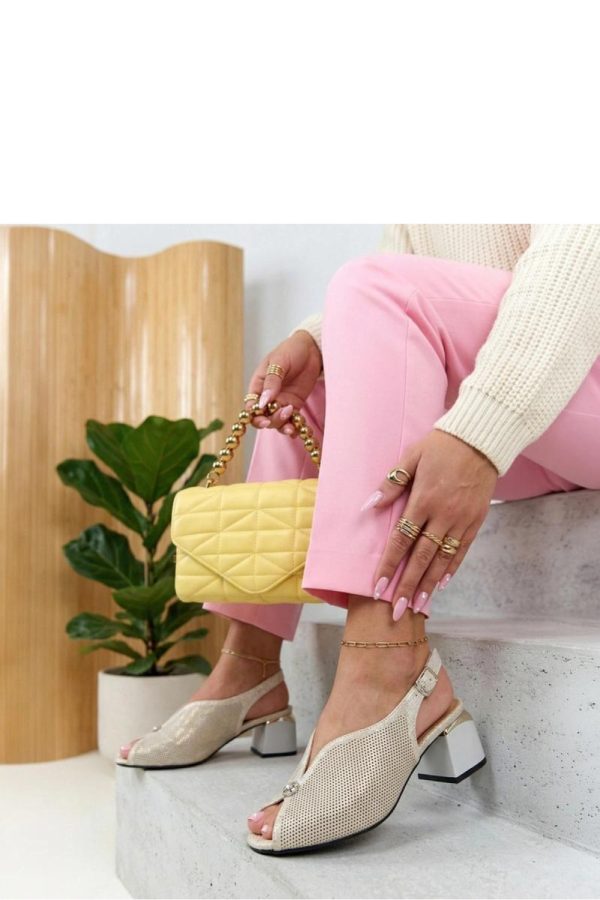 Grey Heel Sandals...Fabric, Footbed and Heel Height