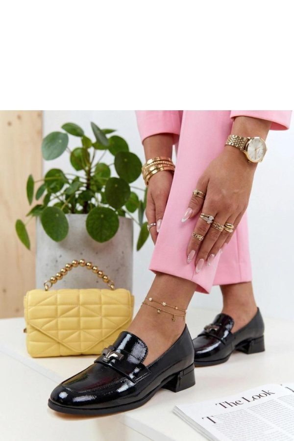 Black Mocassin in Moccasins, Loafers with Fabric, Footbed and Heel Height