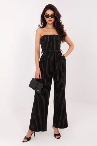 Black Suit in Playsuits For Women with Spandex and Polyester