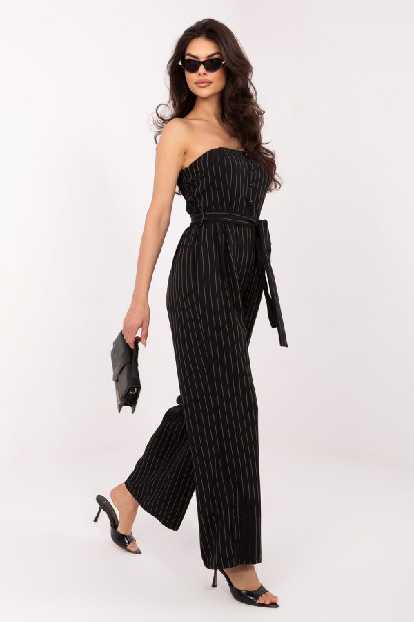 Black Suit in Playsuits For Women with Spandex and Polyester