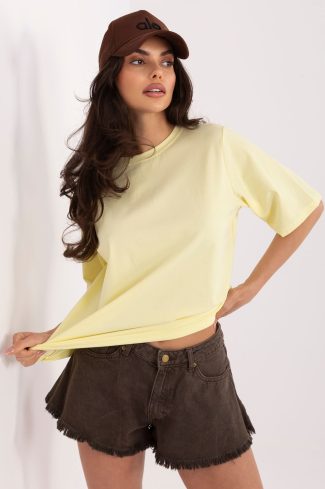 Yellow T-shirt in Women`s Tops, T-shirts, Singlets with Cotton and Spandex