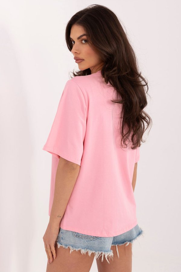 Pink T-shirt in Women`s Tops, T-shirts, Singlets with Cotton and Spandex