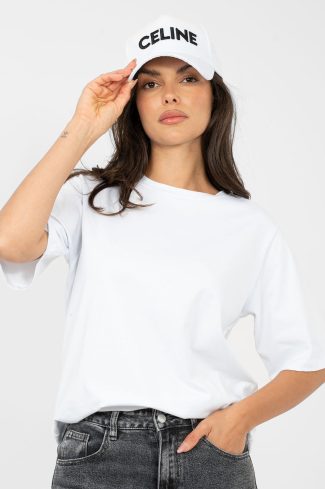 White T-shirt in Women`s Tops, T-shirts, Singlets with Cotton and Spandex